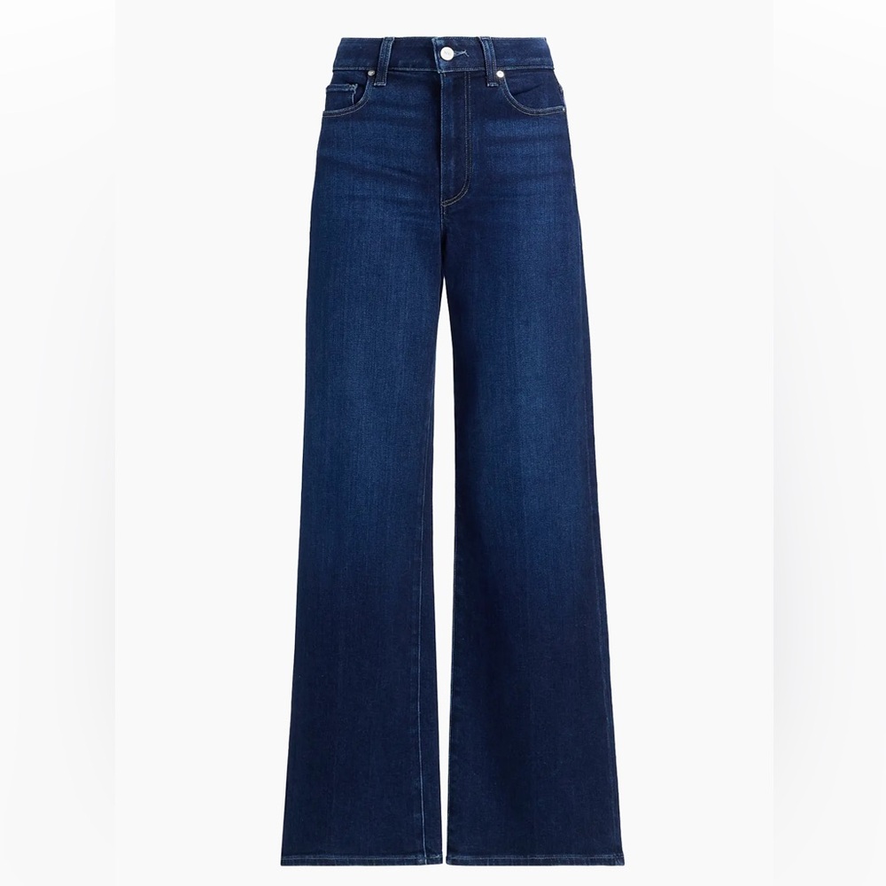 PAIGE Anessa High-Rise Wide Leg Jeans in Deep Indigo
